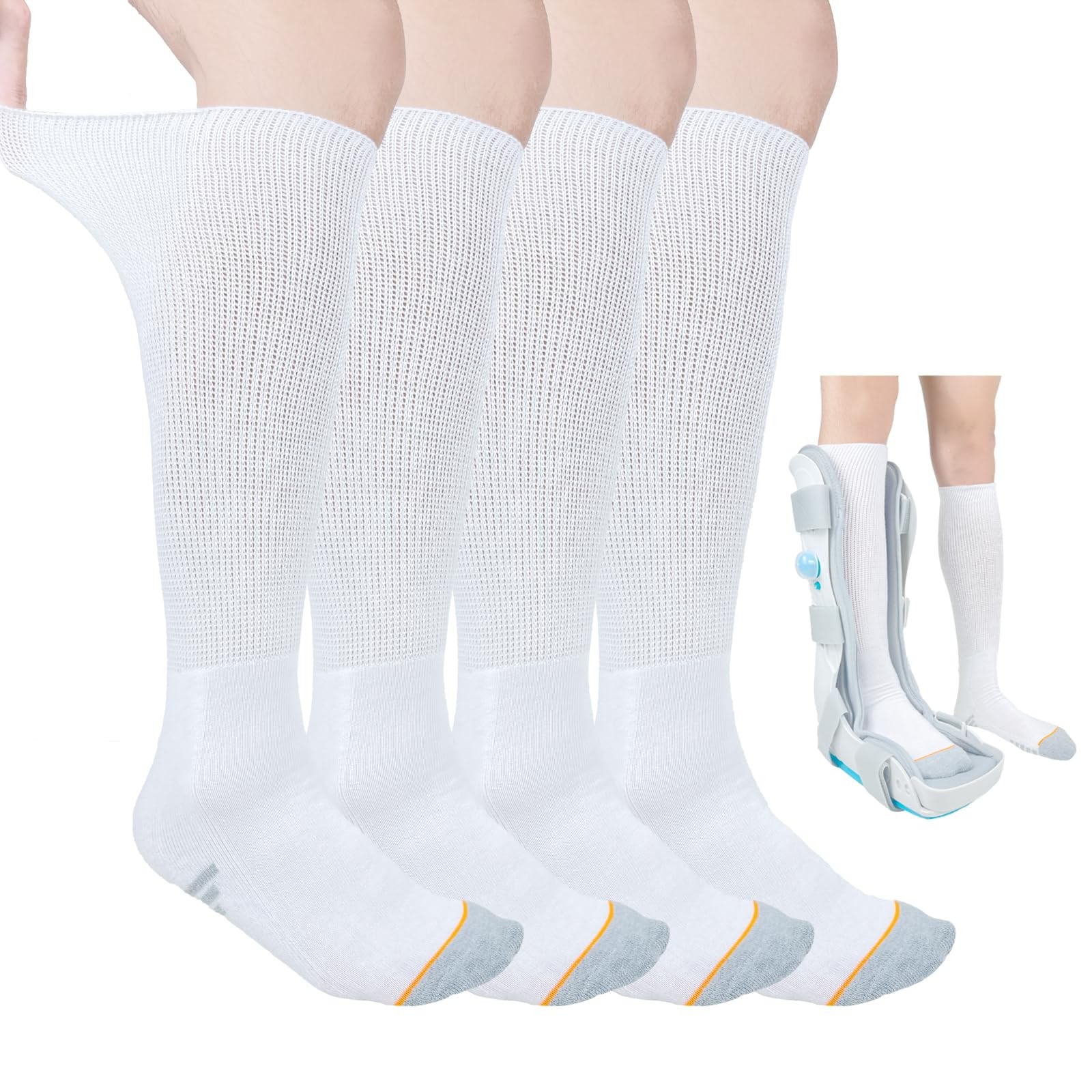 2 Pairs Walking Boot Socks Liner air Cam Walker Cast Fracture Boot
