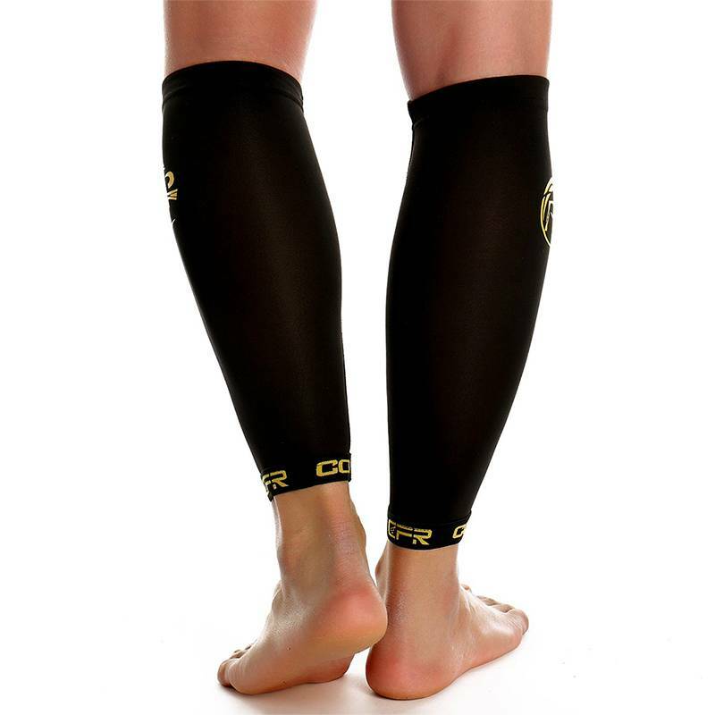 Copper Infused Calf Leg Compression Sleeve Joint Shin Splint Support Brace Gym