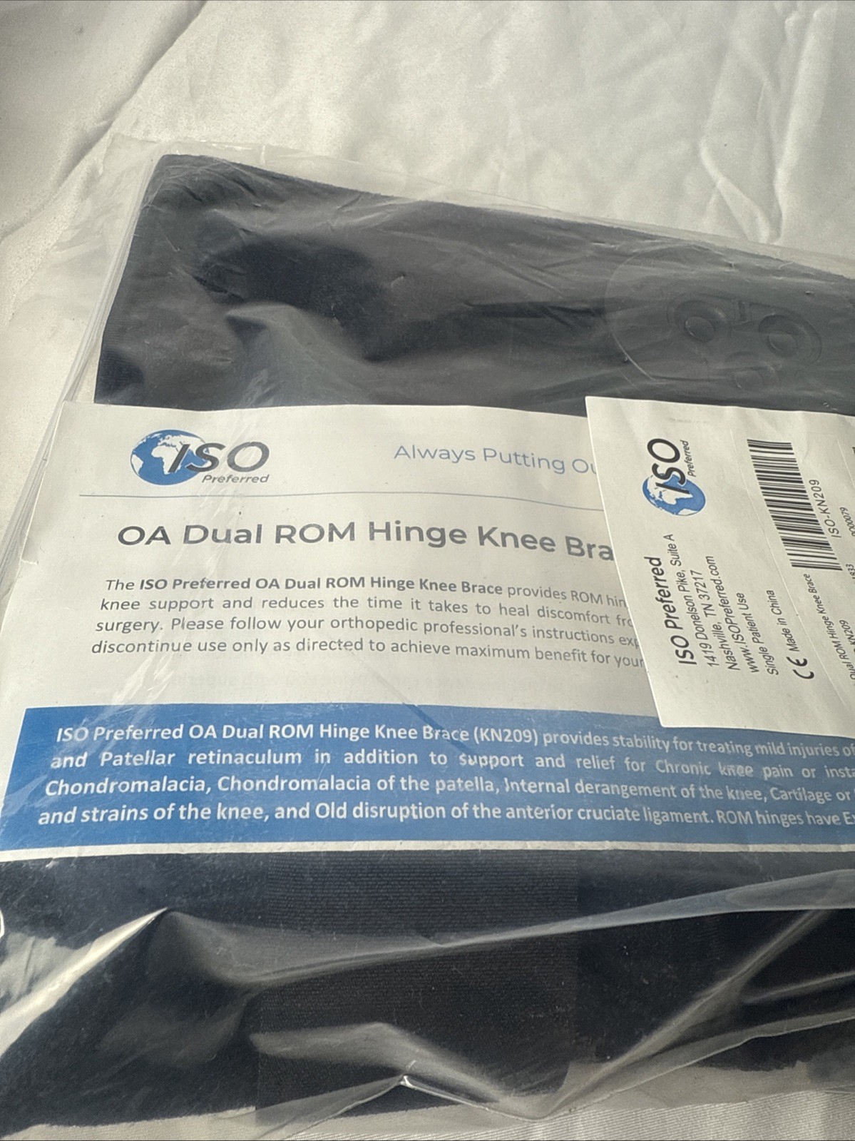 [ISO Preferred] OA Dual ROM Hinge Knee Brace ISO-KN209 Size Universal NEW