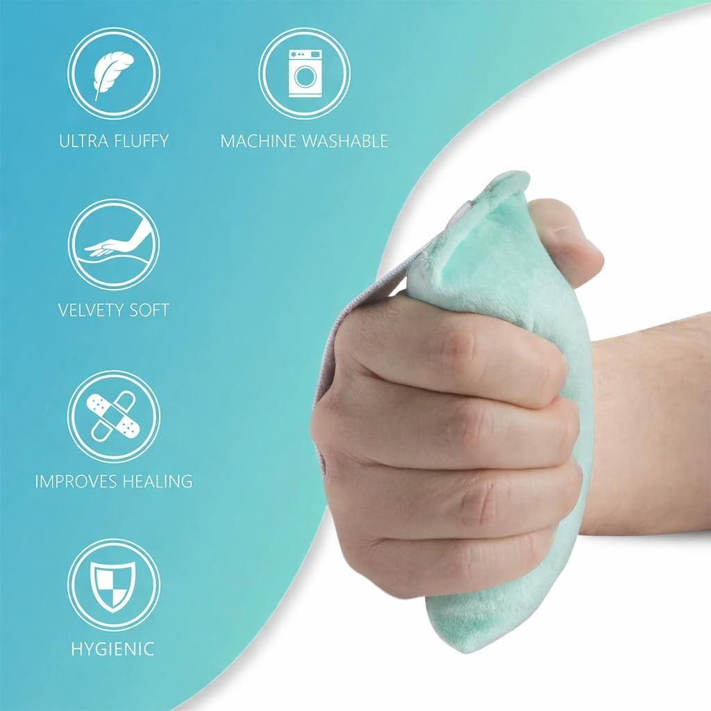 Hand Contracture Cushion 6″x3″ – 2-Pack Palm Grips for Stroke Recovery, Orthoped