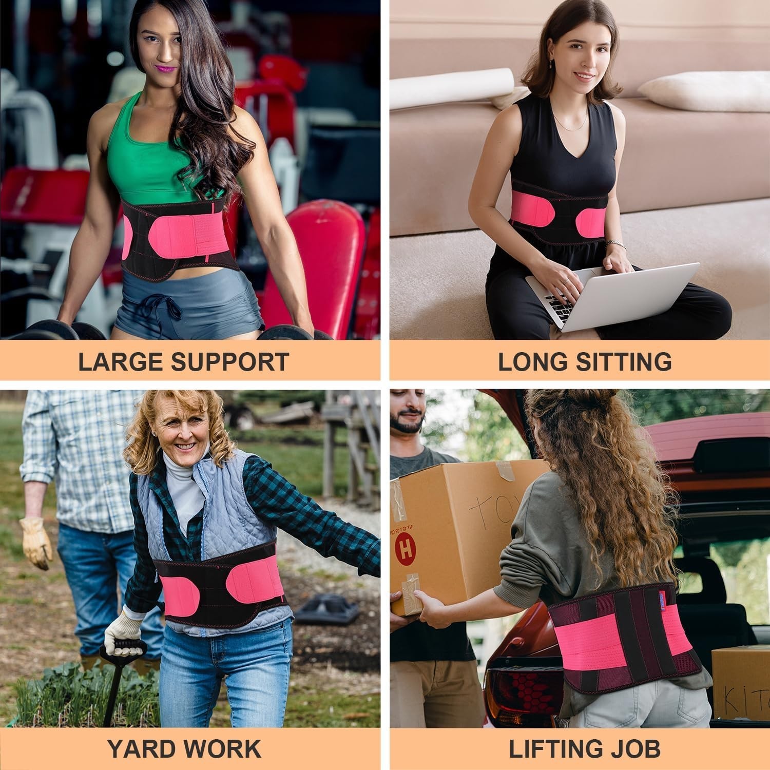 2.0 Version Lower Back Brace for Pain Relief, Back Brace for women Lifting at…
