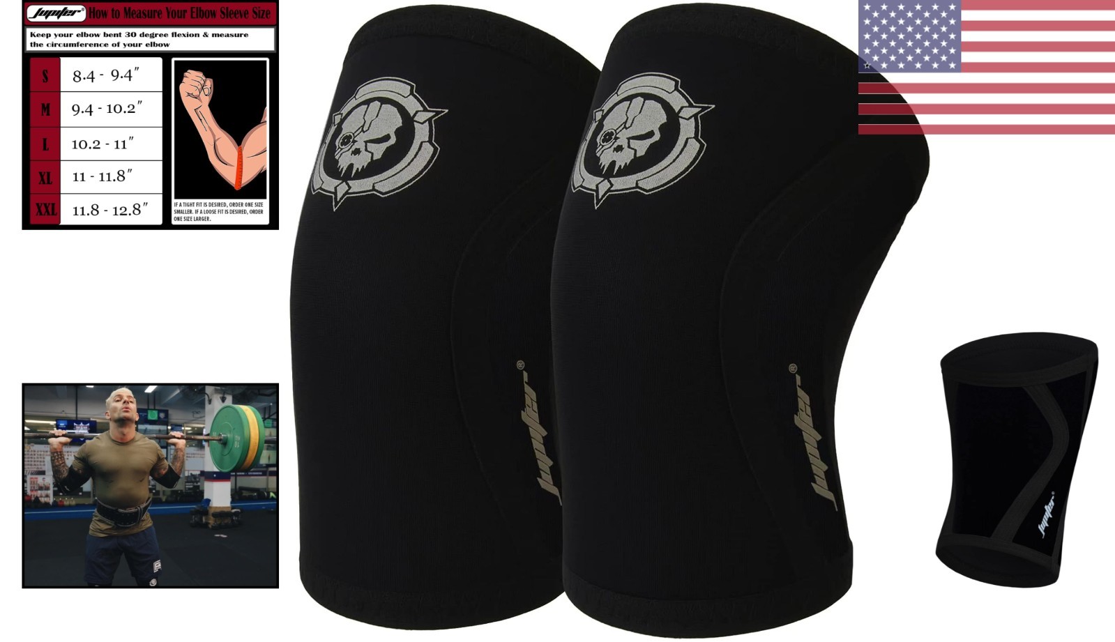 X-Large Elbow Brace Sleeves – Durable Neoprene for Weightlifting & Sports
