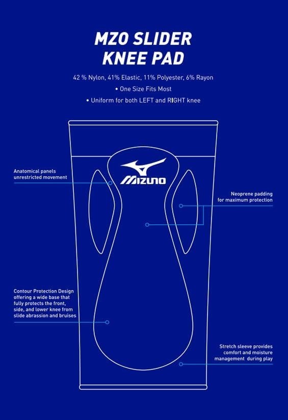 One Size Lightweight Black Mizuno Slider Kneepad – Sport & Performance Ready