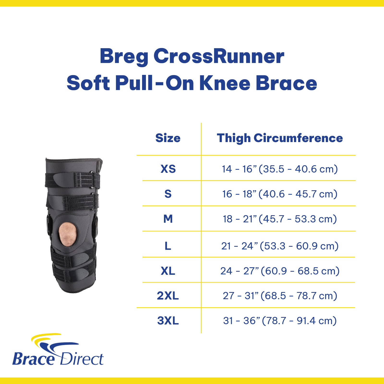 Breg CrossRunner Soft Pull-On Knee Brace L1832/L1833 by Brace Direct