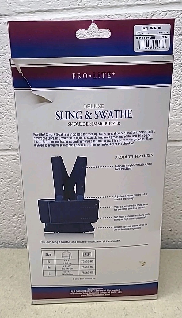 FLA Orthopedics Deluxe Sling & Swathe Shoulder Immobilizer Blue Size L