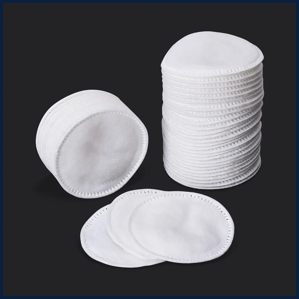Disposable 100PCS Cosmetic Wipes Nail Art Cleaning Round Pads Soft Daily Usage