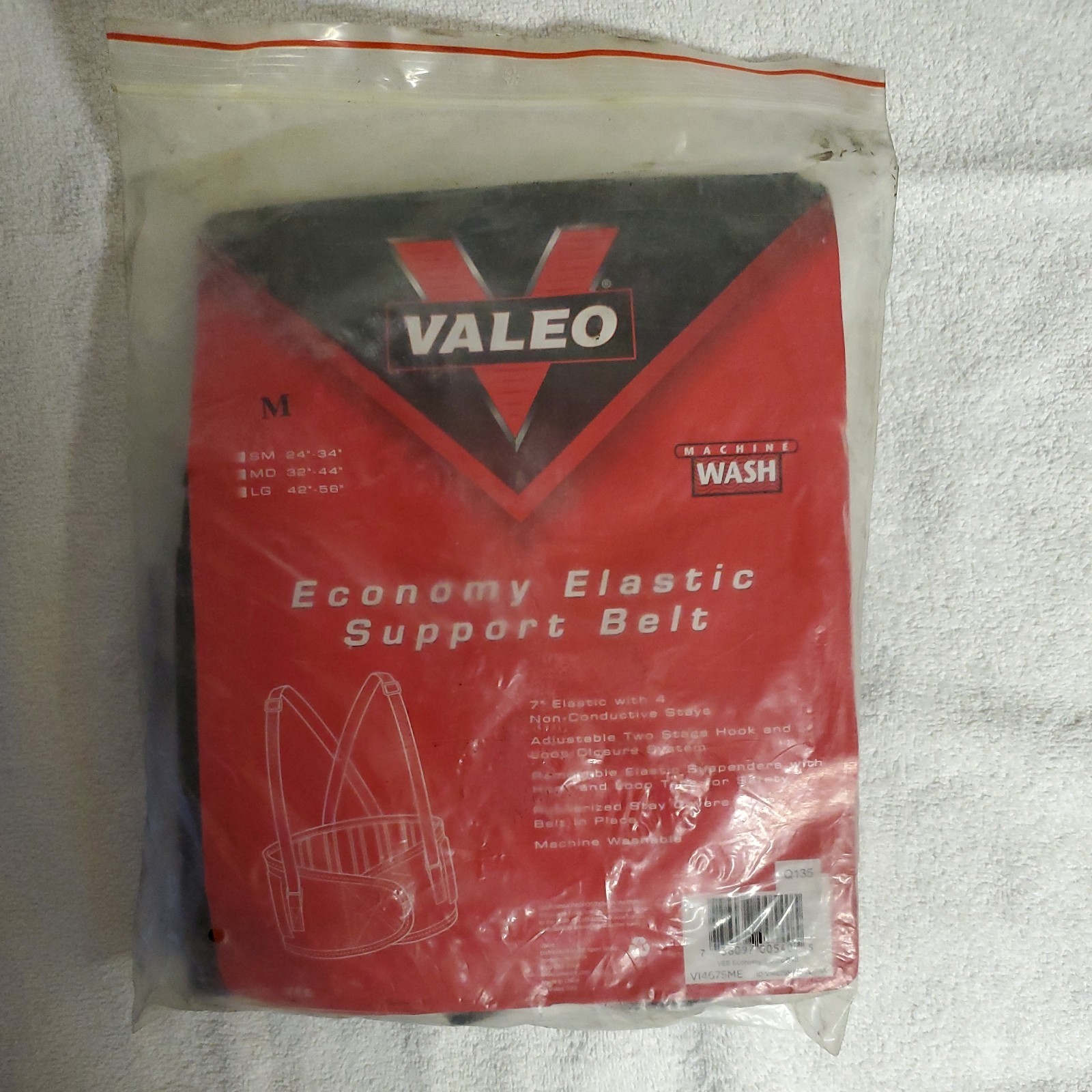 Valeo Back Brace Support – Size Medium 32″ to 44″Adjustable.see Pics And Descrip