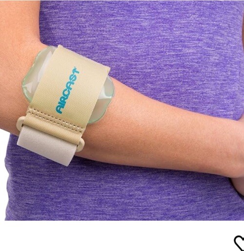 Aircast Tennis/Golf Elbow Armband, Beige. Adjustable, One Size Fits All
