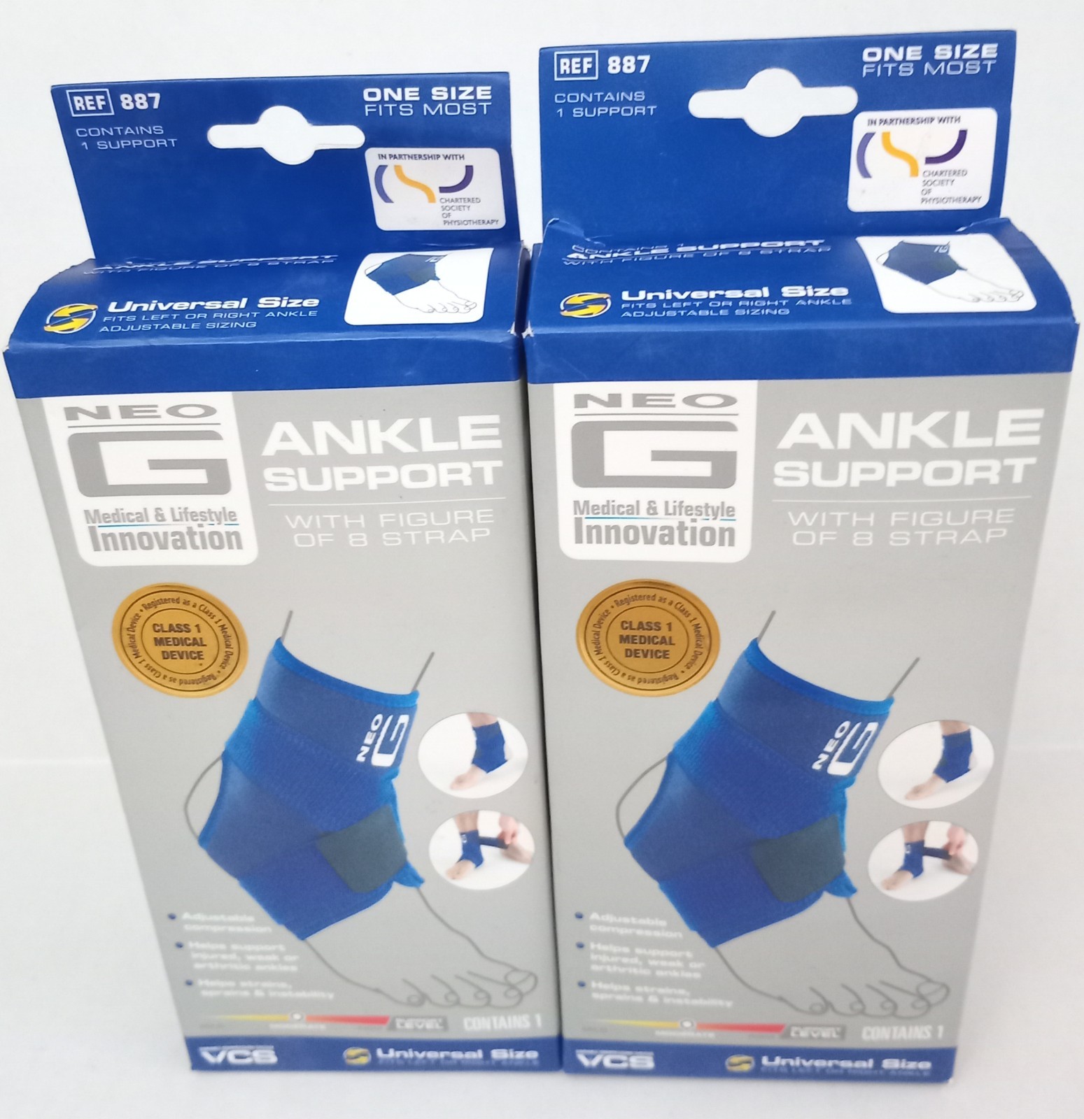 2x Neo G Ankle Support Universal Size 887 Moderate Support Level One Size
