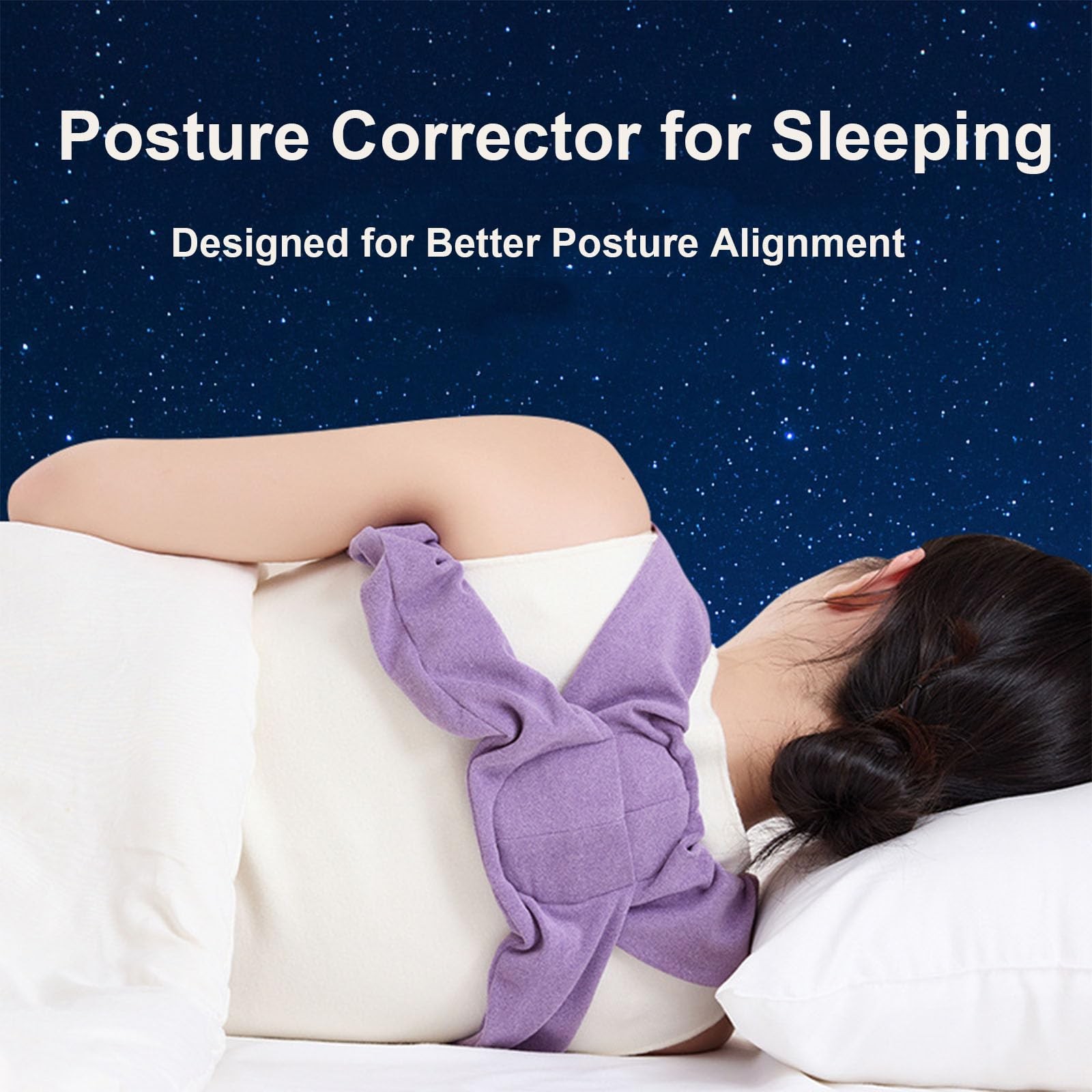 SOMIVOT Posture Corrector for Sleeping – Upper Back and Shoulder Large