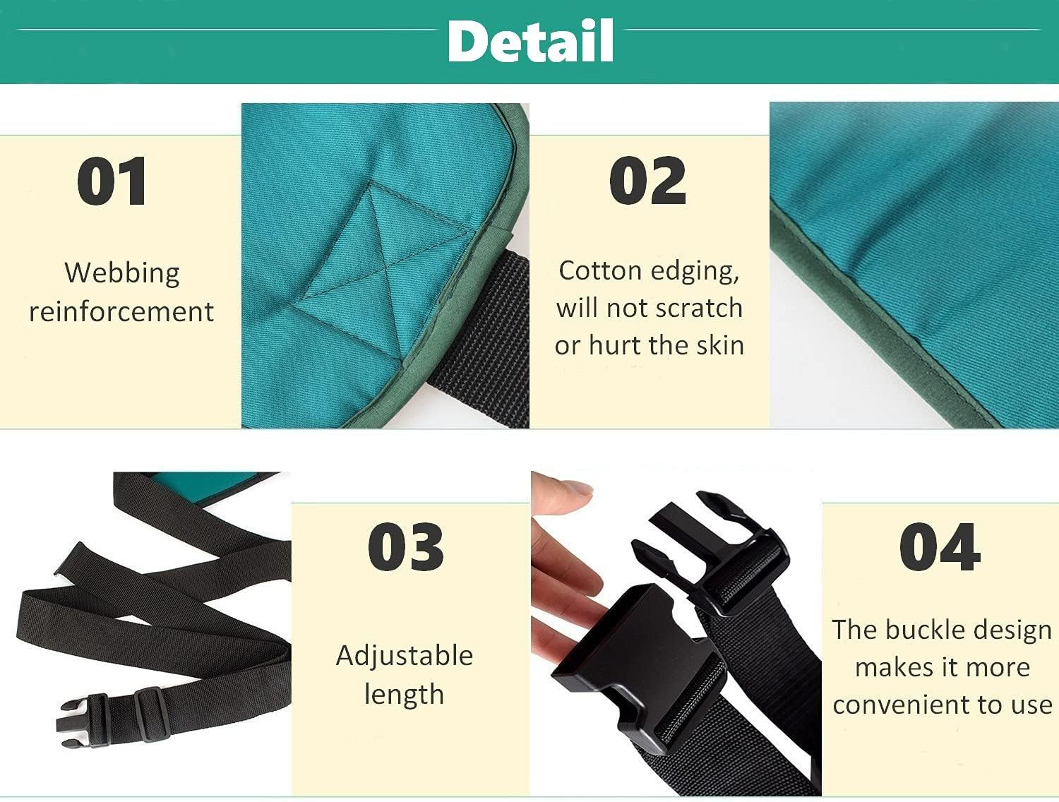 Medical Bed Restraint Strap for Elderly, Bondaged Bed Tie Downs, Anti-Fall Waist