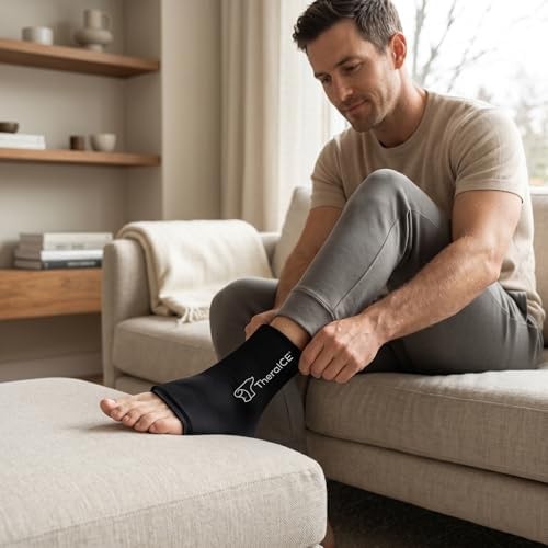 TheraICE Ankle Ice Pack Wrap, Achilles Tendonitis Brace, Plantar Fasciitis | …
