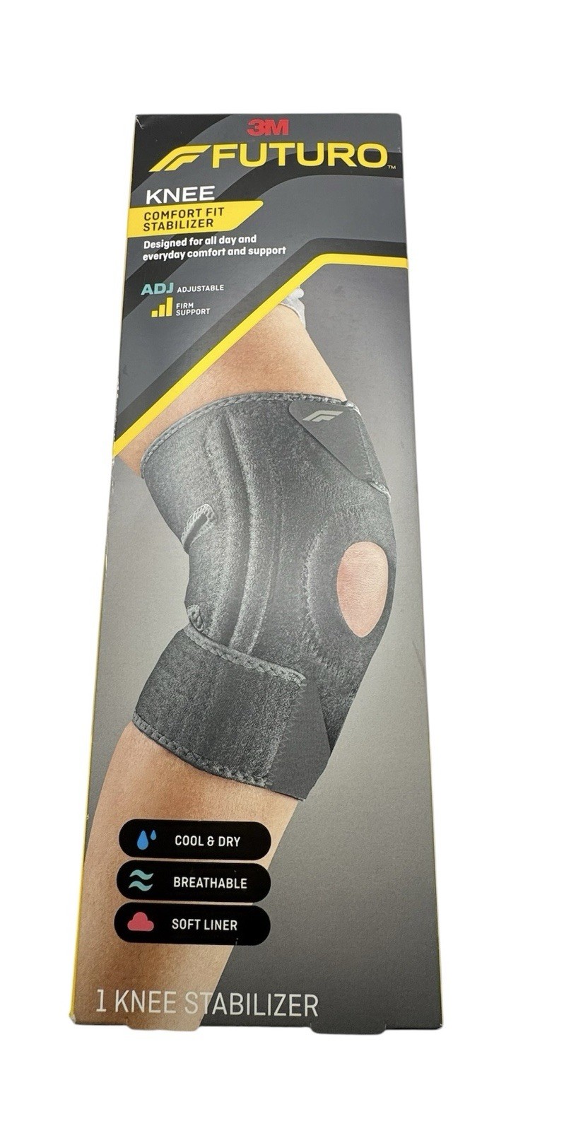 Futuro 3M Knee Comfort Fit Stabilizer Firm Support Adjustable One Size