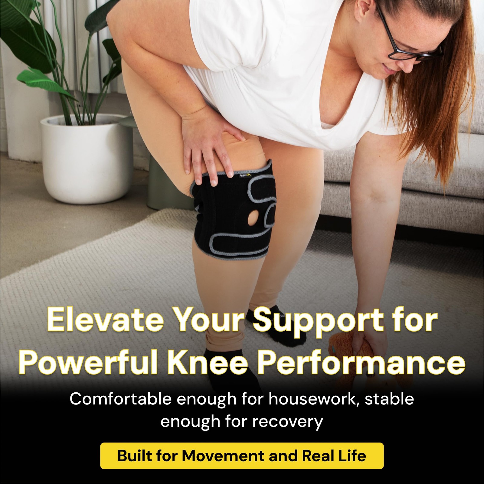 Plus Size Knee Brace 2XL5XL Support For Pain Men Women Fits 2XL3XL