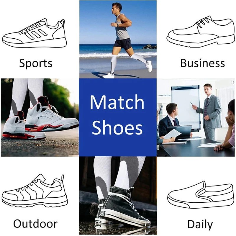 30-40 mmHg Compression Socks – Knee High Support for Running & Sports
