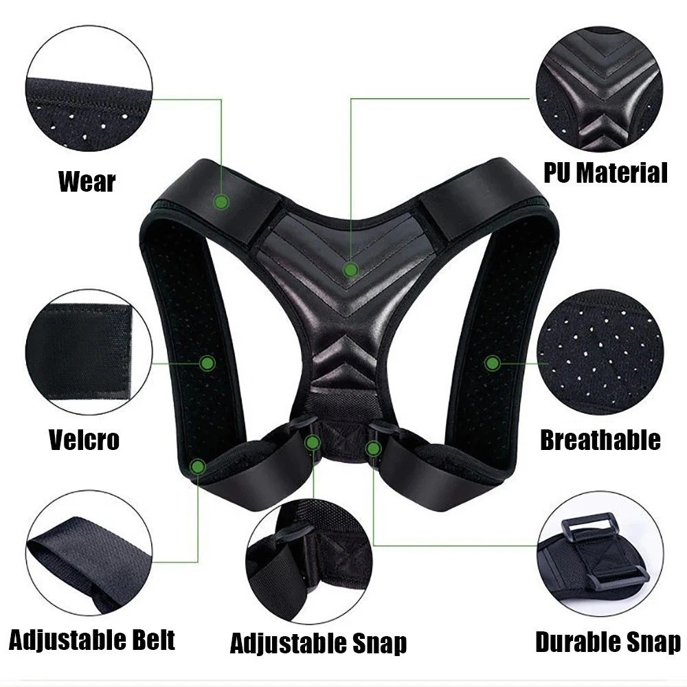 True Fit Posture Corrector Belt Adjustable Back Brace Straightener For Men Women