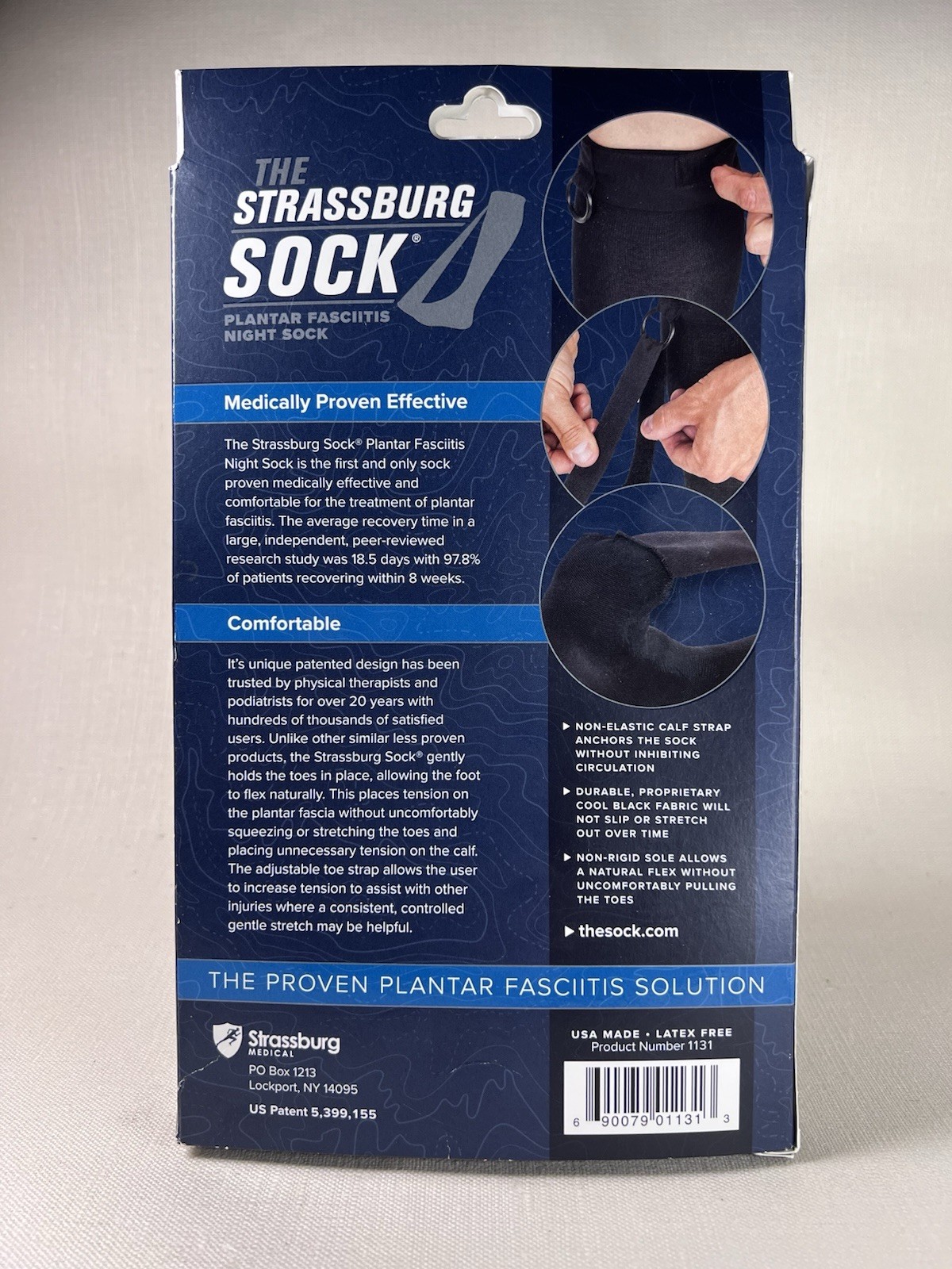 The Strassburg Plantar Fasciitis Night Sock REGULAR Fits Calf UP TO 16″ Around
