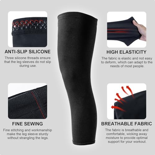Knee Brace Undersleeve – Knee Undersleeves for Women & Men Leg X-Large 1 PC