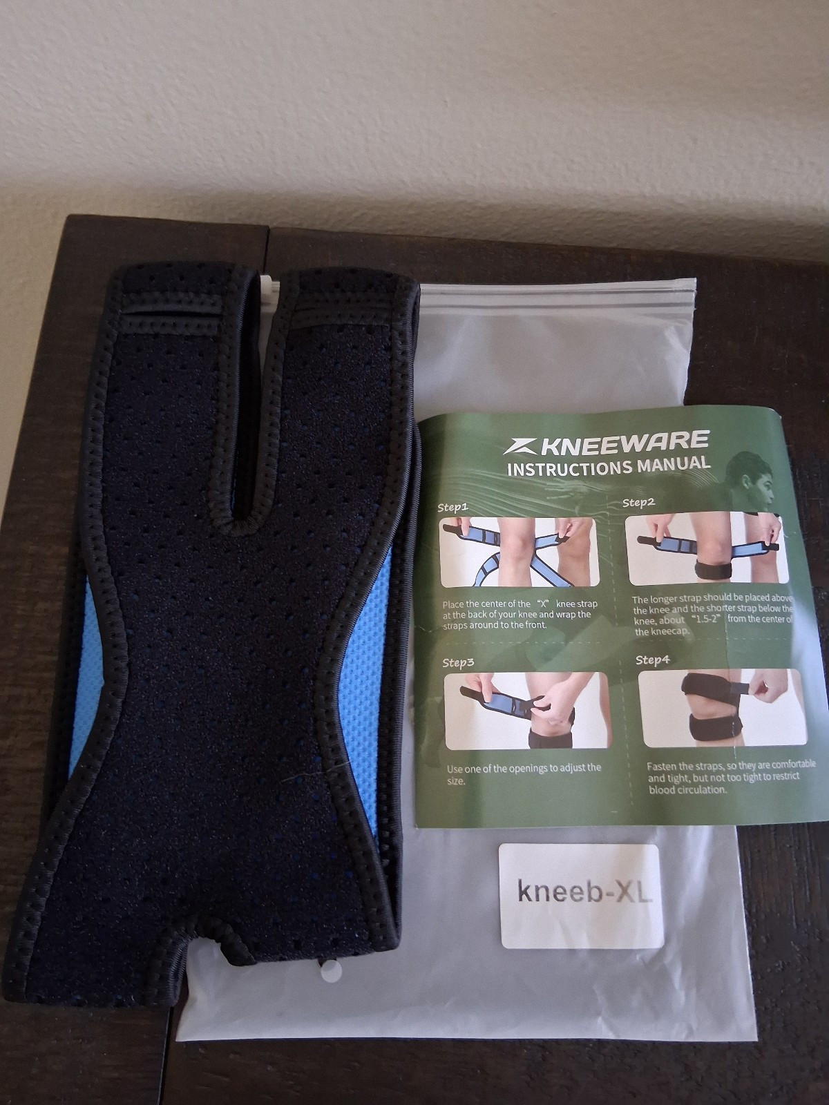 Rare KNEEWARE Adjustable Knee Brace Strap,for Sports & Daily Use SZ XL