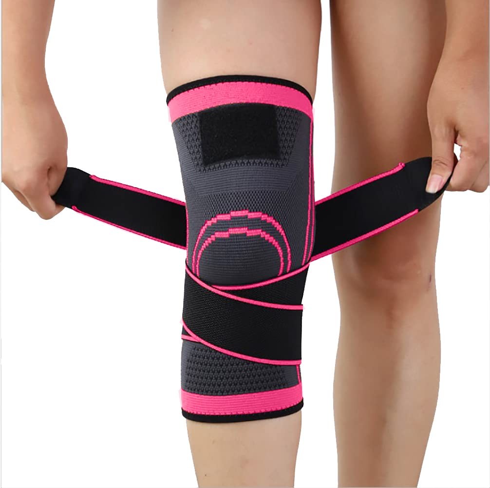 NuCamper Knee Brace for Men & Women Compression Sleeve with Medium, Pink