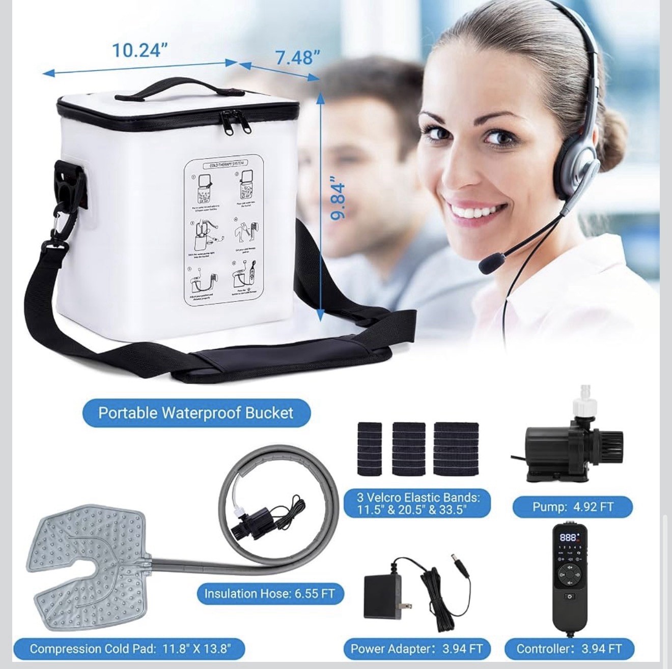 Cold Therapy Machine Knee Ice Therapy System Compression Pad Recovery