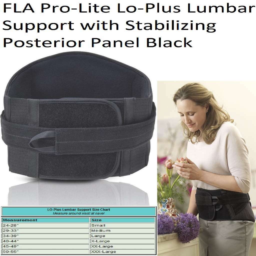 FLA Medium Prolite Lo-Plus Lumbar Support Black