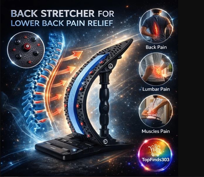 Back Stretcher Spine Board Pain Relief Lumbar Support Corrector Adjustable Ortho