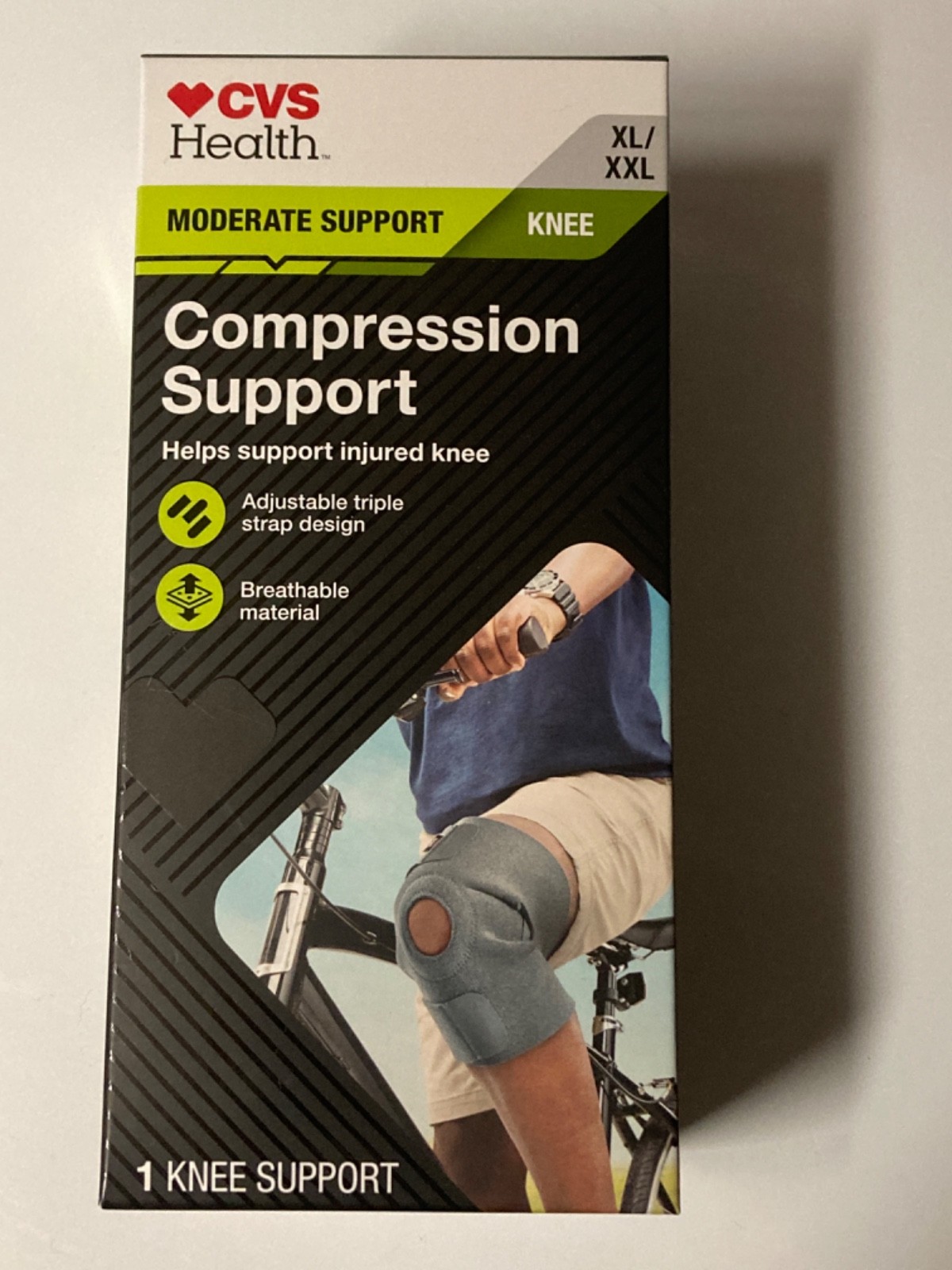 CVS Health Compression Knee Support Breathable Material Size XL/XXL