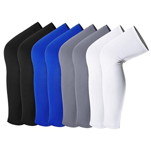 Leg Sleeves Compression Long Knee Sleeve UV Protect 8 Black, White, Blue, Gray