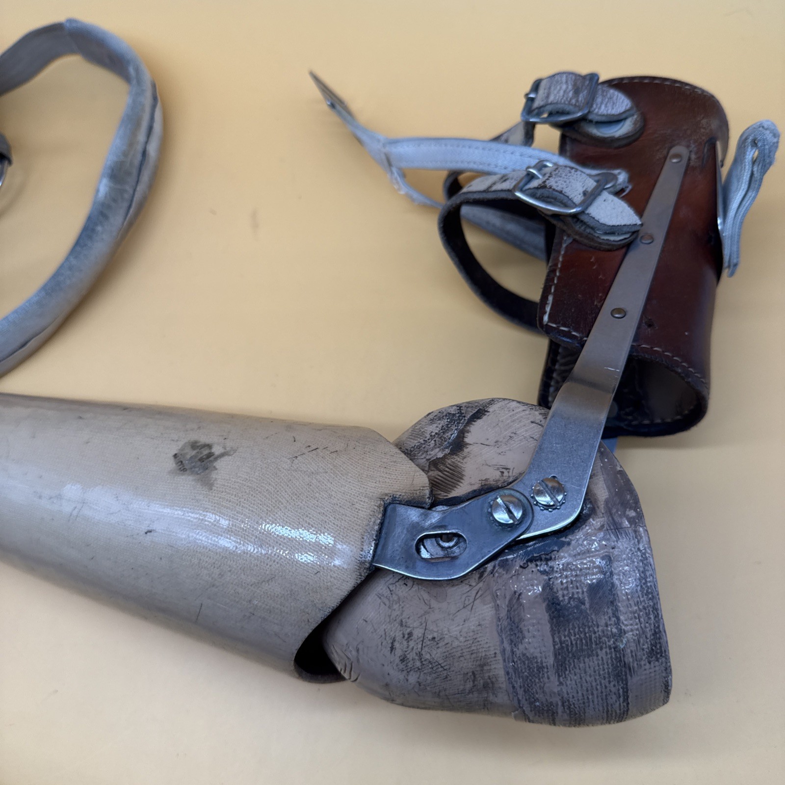 Vintage Pair Of Prosthetic Adult Arms With Parts Display Steampunk Art