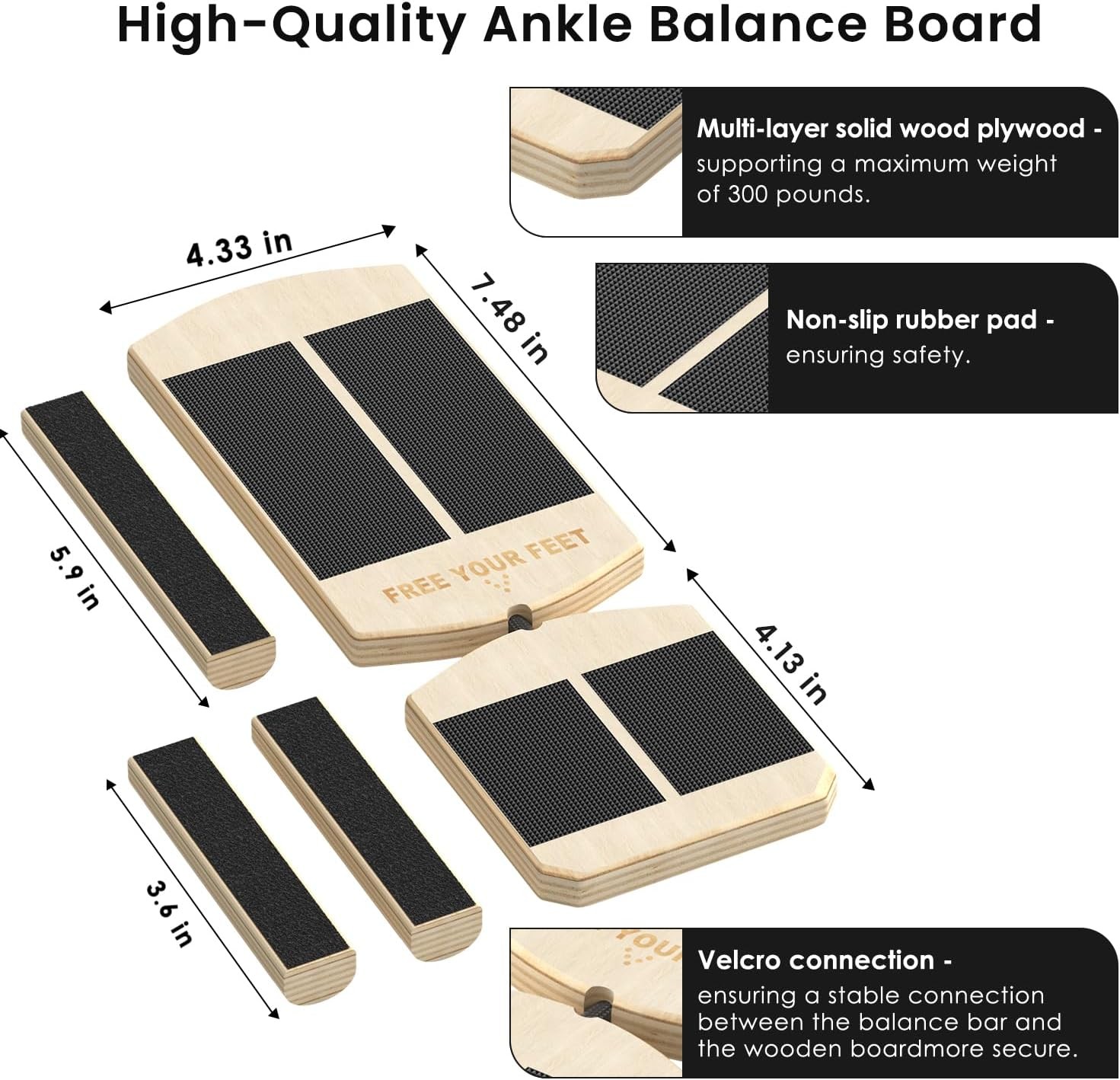 Ankle Balance Board Foot Strengthener Trainer Ideal for Sprained Ankle Recovery