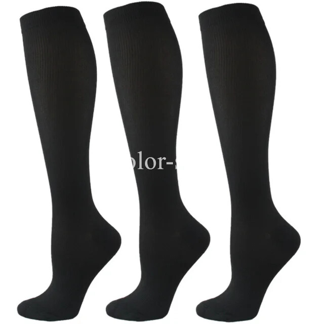3 Pair Compression Socks unisex anti Fatigue Pain Relief 20-30 Mm hg