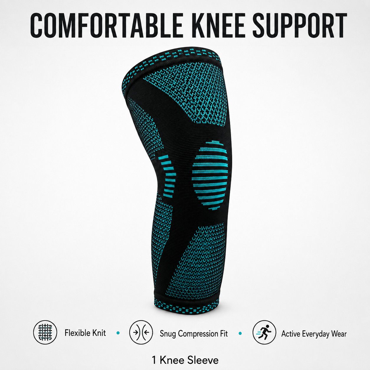 Knee Compression Sleeve Brace Support for Men Women Sports Running Workout