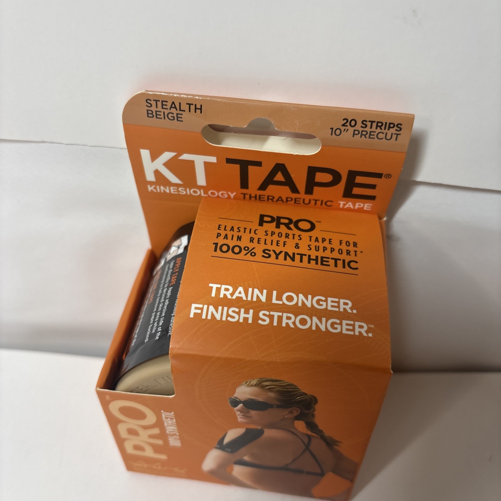 KT Tape Kinesiology Therapeutic Tape Pro 20 Pre-cut 10″ Strips Stealth Beige
