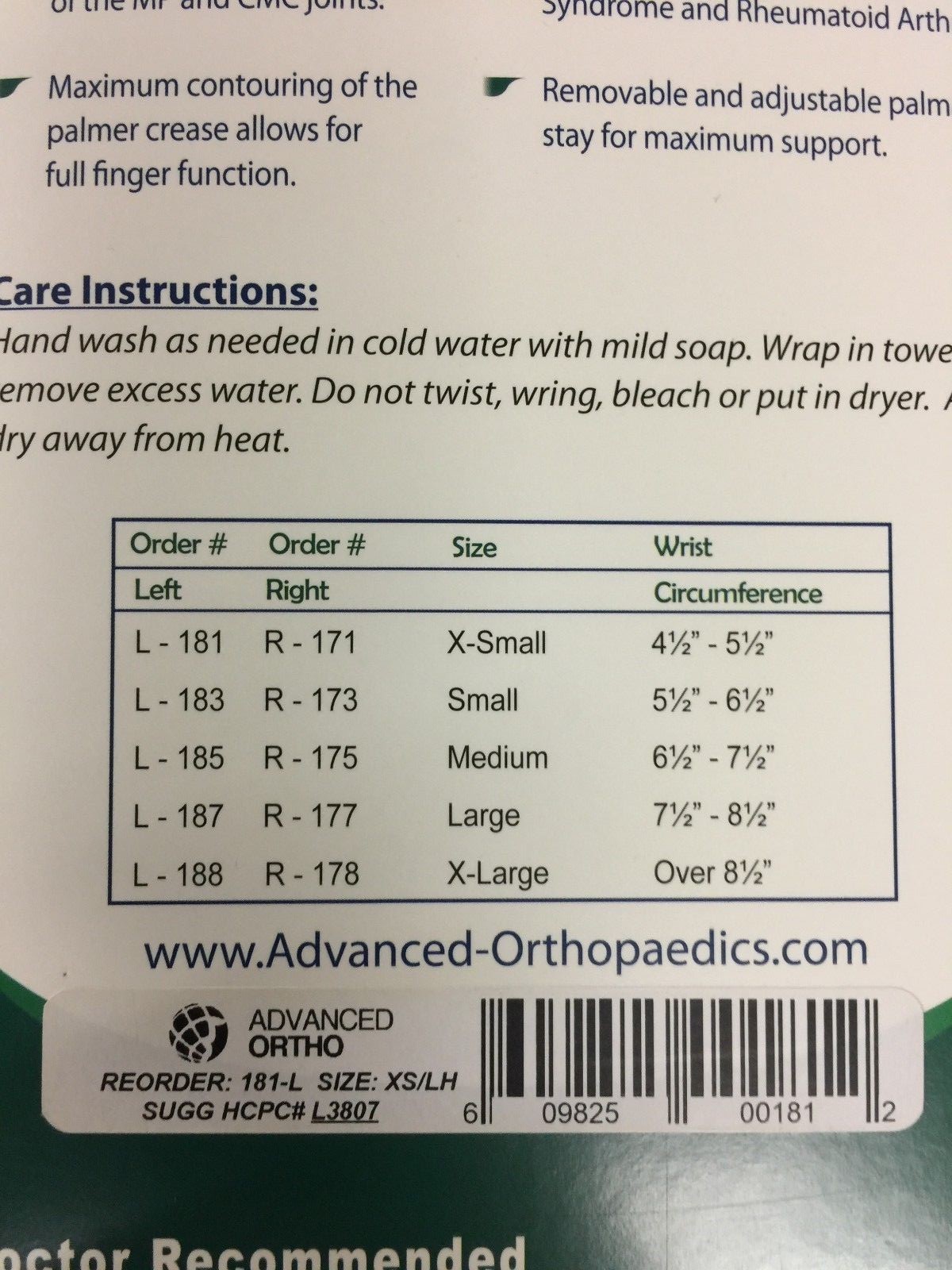New Advanced Orthopaedics Thumb Spica Wrist Brace