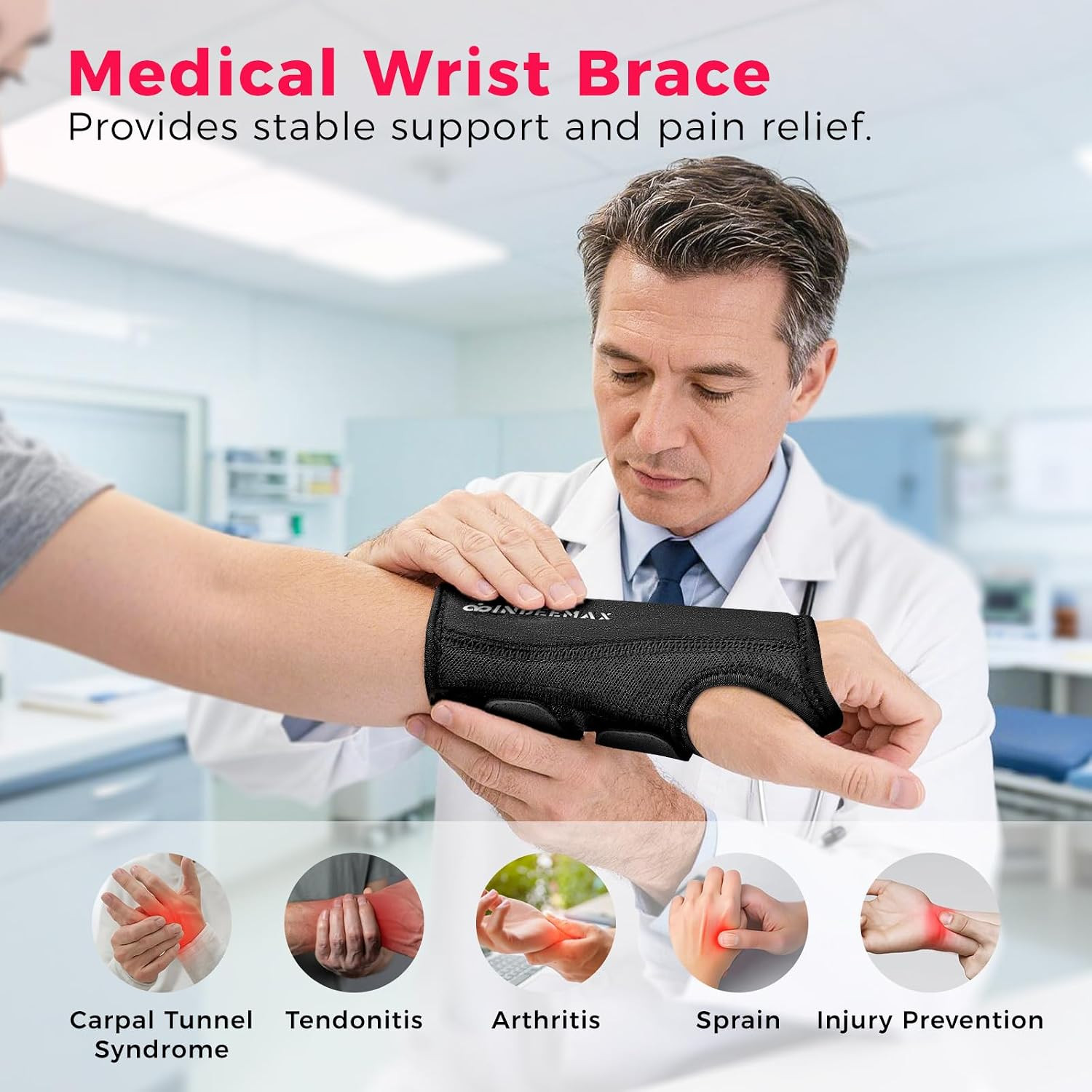 Copper Compression Advanced Wrist Brace – Copper Infused Adjustable Orthopedic S