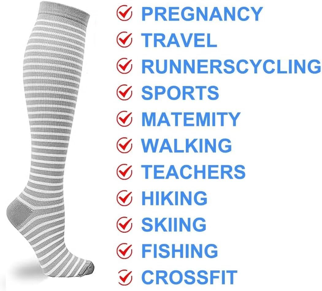 Double Couple 7 Pairs Copper Compression Socks for XX-Large, Multicoloured 2