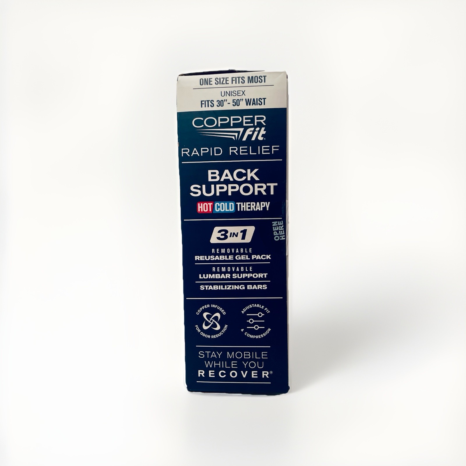 Copper Fit Rapid Release Hot Cold Therapy Back Support Brace.