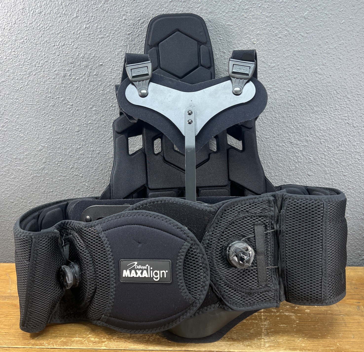 DeRoyal MAXAlign TLSO Back Brace Unisex Adjustable Black Spinal Support