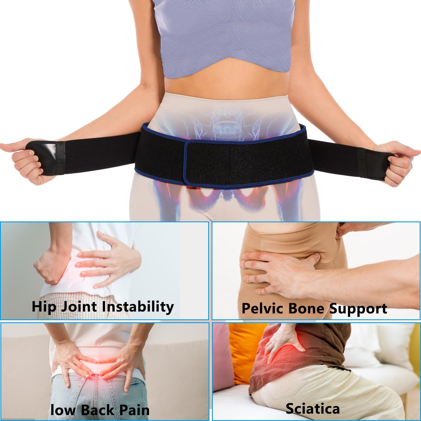 Sacroiliac SI Joint Belt – Lower Back Brace for Men and Women,Hip Braces for …