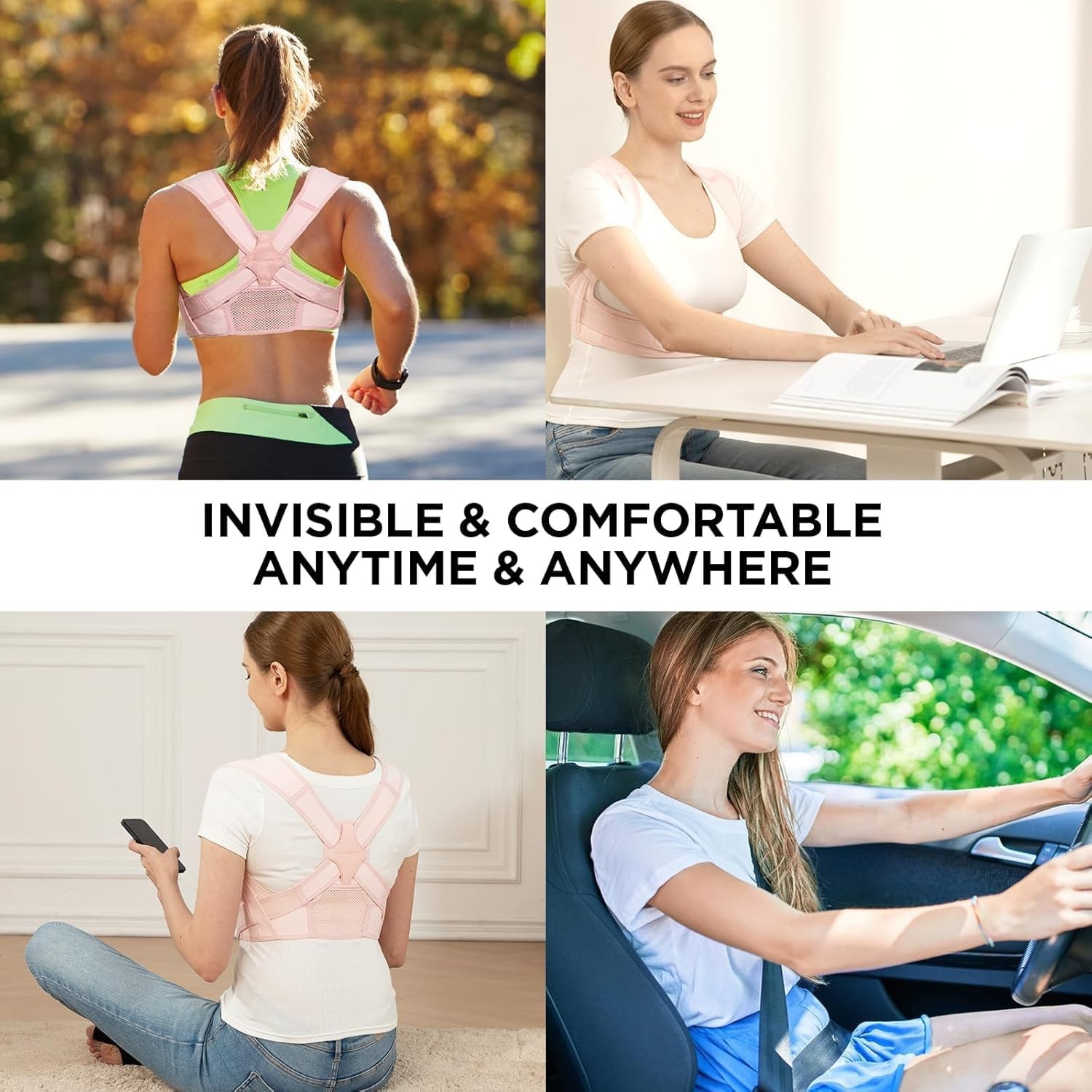 Vicorrect Posture Corrector for Women – Upper Back Brace Adjustable & Breatha…