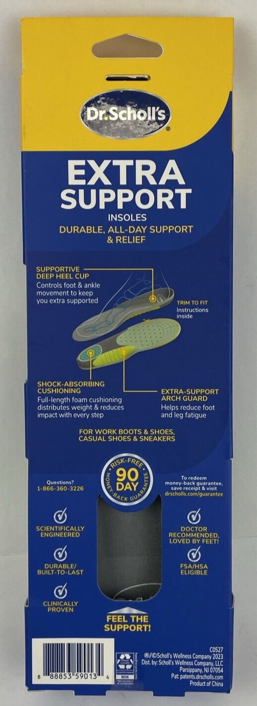 Dr. Scholl’s Women’s Extra Support Plus Size 6-11 Shoe Size Shock Guard