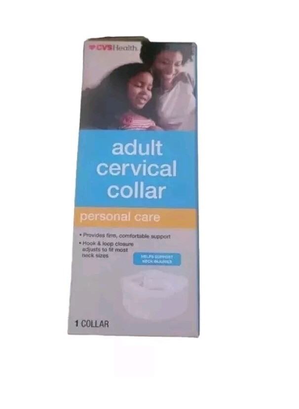 CVS Adult Adjustable Cervical Collar, One Size Fits All, New in Package
