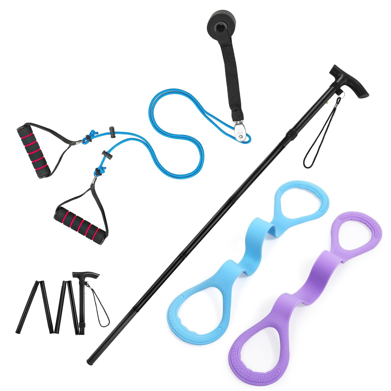 Shoulder Rehab Therapy Kit – Pulley, Wand & Resistance Band for Home Recovery