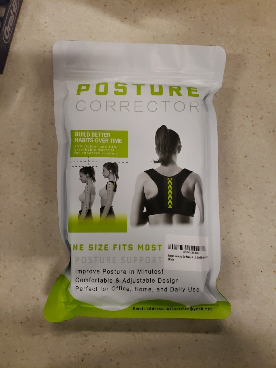 Posture Corrector Back Support Brace Adjustable Shoulder Alignment One Size Fits