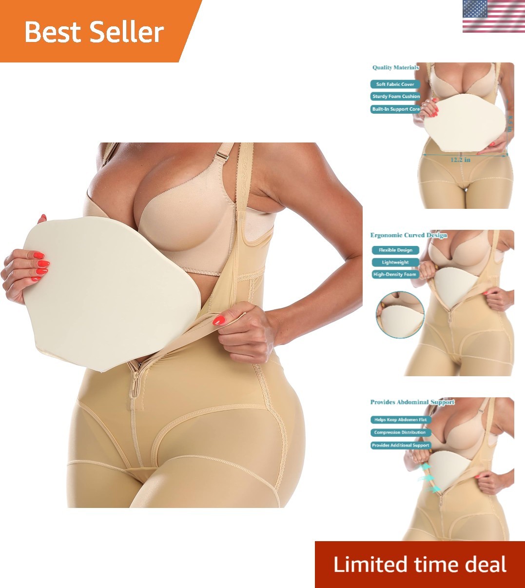 Ergonomic Abdominal Compression Board for Post-Surgery & Weightlifting Support
