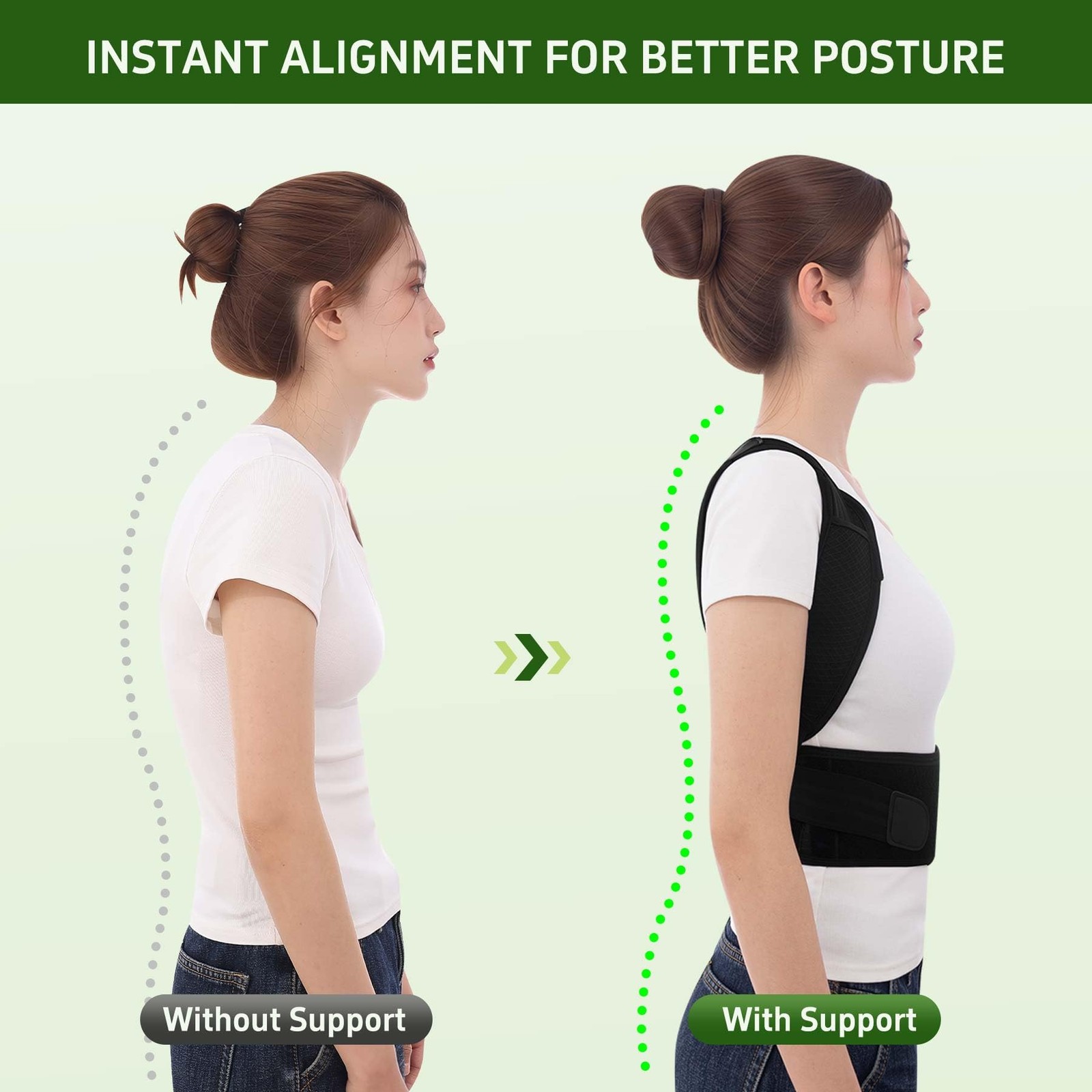 Posture Corrector for and Men Back Brace Straightener Instant Scoliosis Shoul…