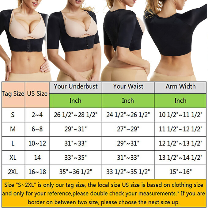 Sleeves Upper Arm Shaper Post Surgical Slimming Compression Corset Top Shapewear
