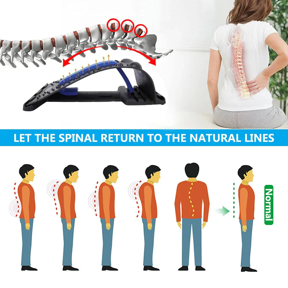 Adjustable Back Stretcher for Pain Relief and Spinal Decompression