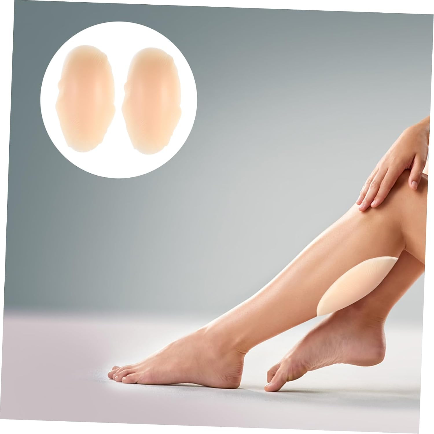 1Pair Self-Adhesive Silicone Leg Corrector Pads for Thin Legs Soft Skin-Friendly